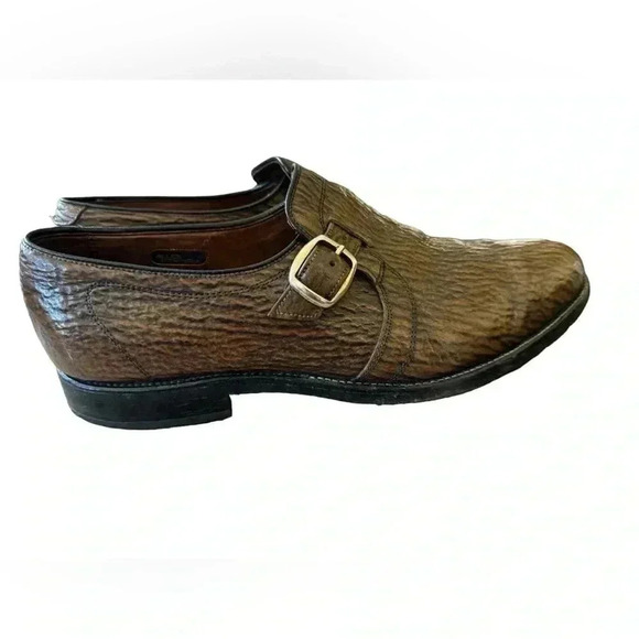 Allen Edmonds “Warton” Brown Sharkskin Shoes main image 14